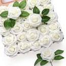 Set of 25 artificial roses for wedding and party decorations