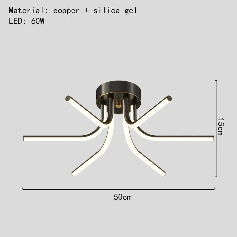 Modern minimalist LED chandelier for versatile indoor lighting - vue 10 sur 12