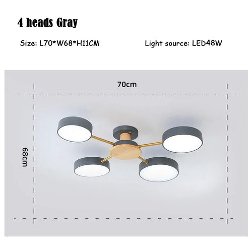 Modern creative LED ceiling light for interior decoration - vue 17 sur 25