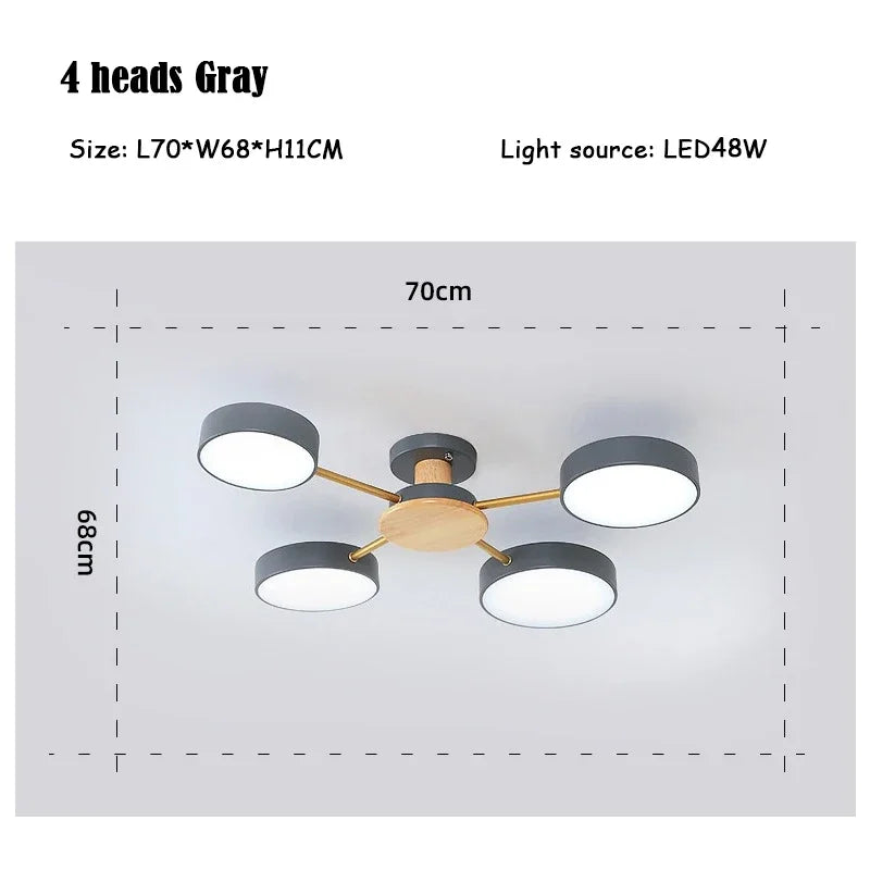 Modern creative LED ceiling light for interior decoration - vue 16 sur 25
