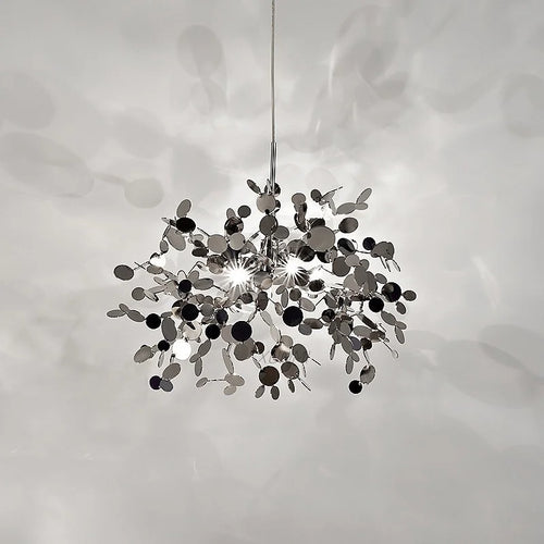Modern stainless steel chandelier for restaurant and shop - vue 2 sur 24