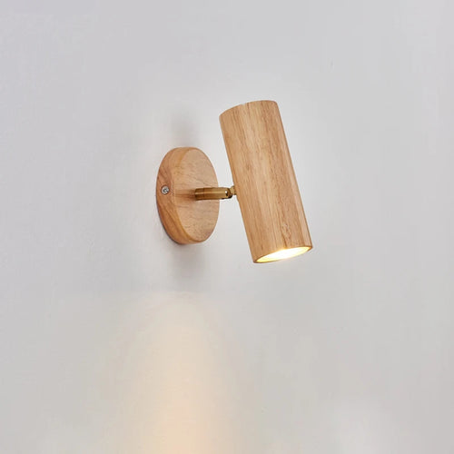 Nordic style wooden wall light for indoor decoration - vue 5 sur 9