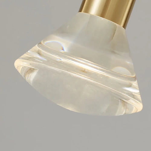 Transparent acrylic pendant light with natural adjustable cord - vue 5 sur 11
