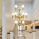 black copper led chandelier for elegant hotel decoration