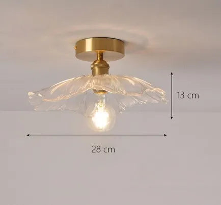 Modern glass ceiling light for bright indoor and outdoor spaces