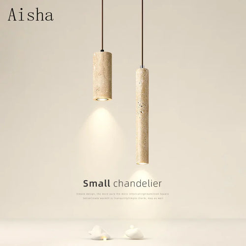 Nordic wabi-sabi stone pendant light for indoor lighting