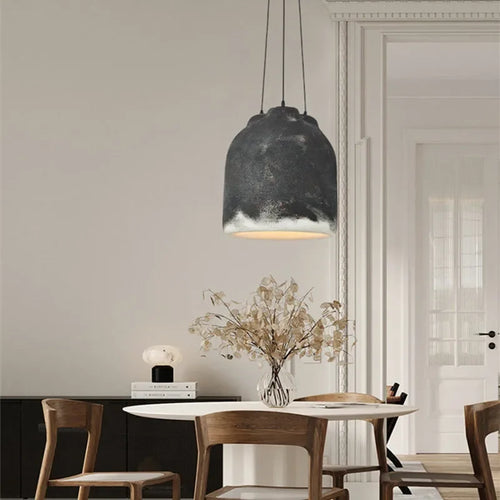 Designer wabi sabi LED pendant light for dining room, kitchen or bar - vue 4 sur 8