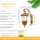 Retro waterproof rustproof wall light for outdoor garden and villa