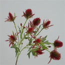 Decorative artificial sea holly flowers in pink and violet