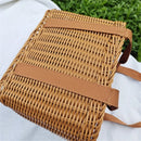 woven basket for fruits and flowers with handles, space-saving