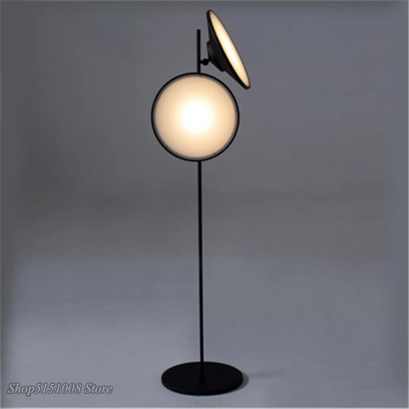Modern nordic LED floor lamp with double decorative light