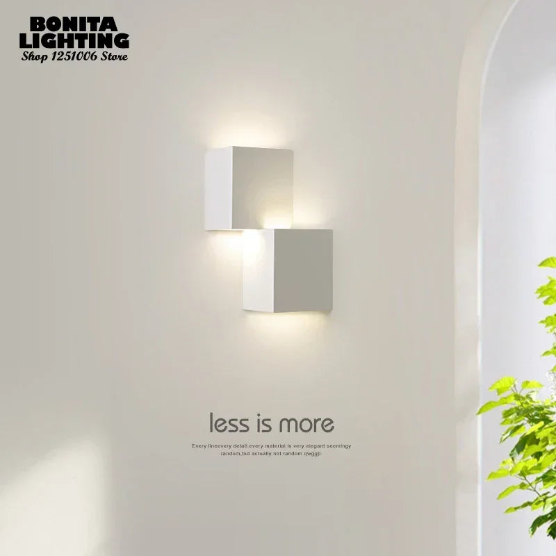 acrylic wall light modern geometric cube sculpture
