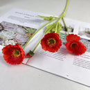 Artificial silk poppy flowers for decoration and events