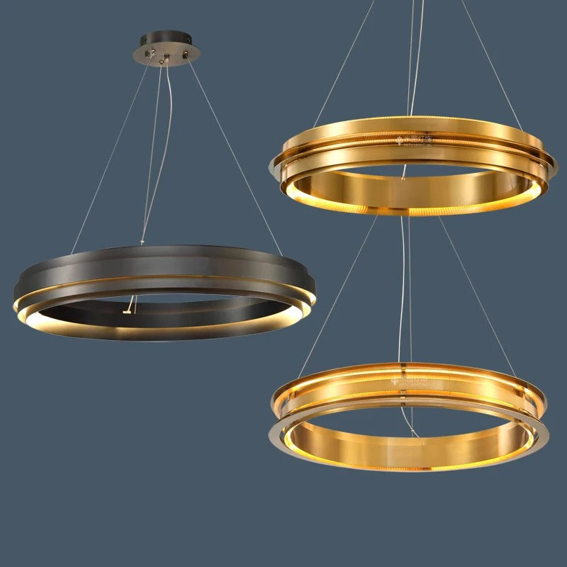 Minimalist Italian post-modern creative LED chandelier - vue 5 sur 12