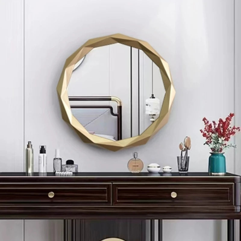 round decorative mirrors for makeup and interior decoration - vue 4 sur 7