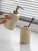 luxury travertine toothbrush holder for bathroom