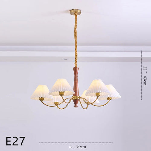 Wooden chandelier for decorative pendant lighting - vue 13 sur 14