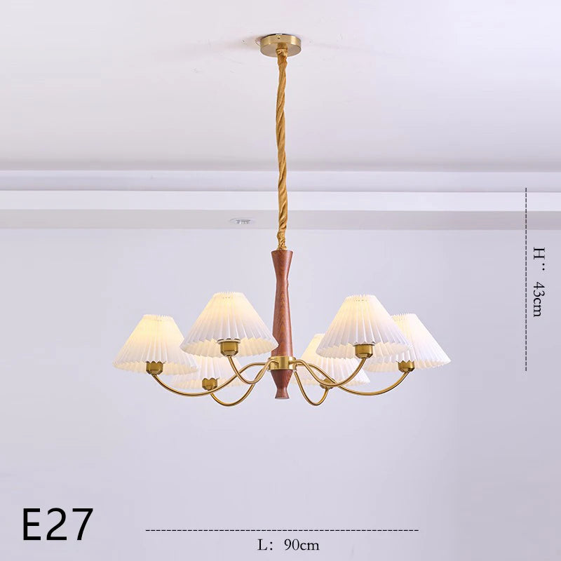 Wooden chandelier for decorative pendant lighting - vue 12 sur 14