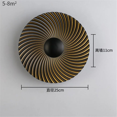 Nordic round metal LED wall light for modern interiors - vue 16 sur 23