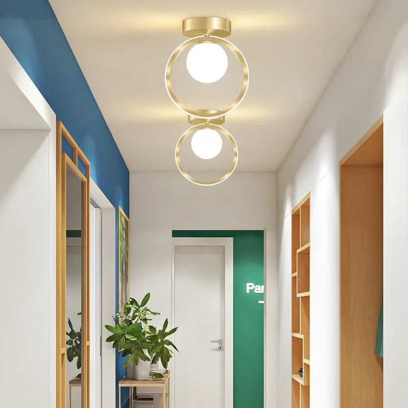 Modern glass ceiling light for decorative indoor lighting