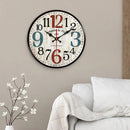European style wooden wall clock silent for office and school