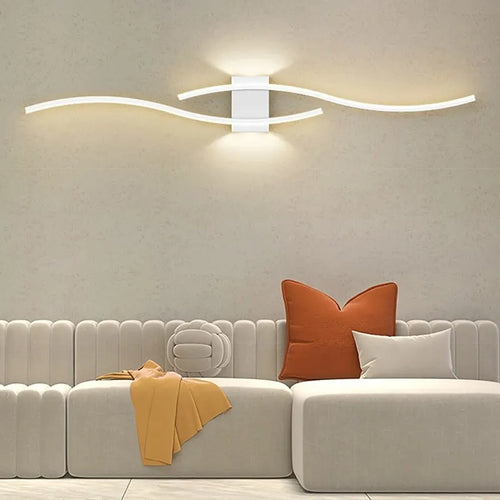 Long LED strip wall light for TV background, bedroom, living room, home interior - vue 6 sur 10