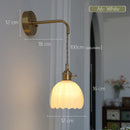 Retro Japanese style floral glass wall light
