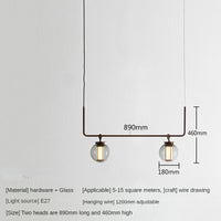 Minimalist glass pendant light for bar and restaurant
