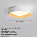 Minimalist Japanese retro circular anti-glare lamp with soft lighting