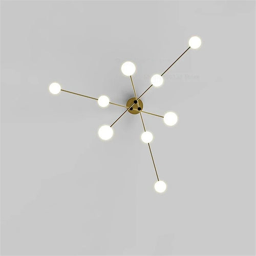Modern LED glass chandelier Youlaike for living room and kitchen - vue 7 sur 12
