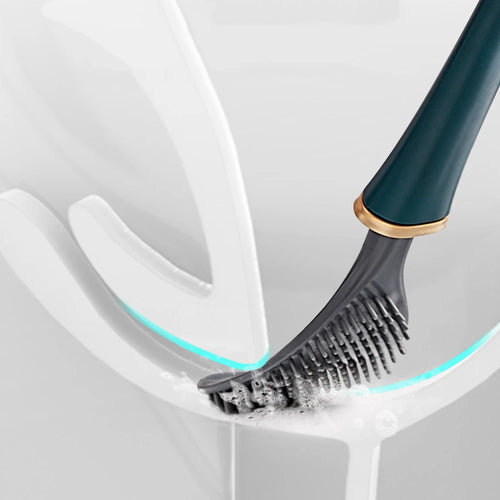 modern silicone brushes with holder for hygienic cleaning - vue 6 sur 9