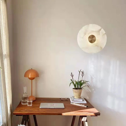 Round art deco LED wall light - vue 5 sur 6