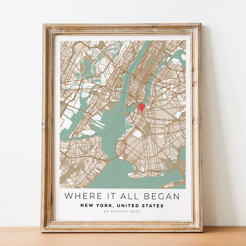 Personalised city map romantic gift for him - vue 2 sur 7