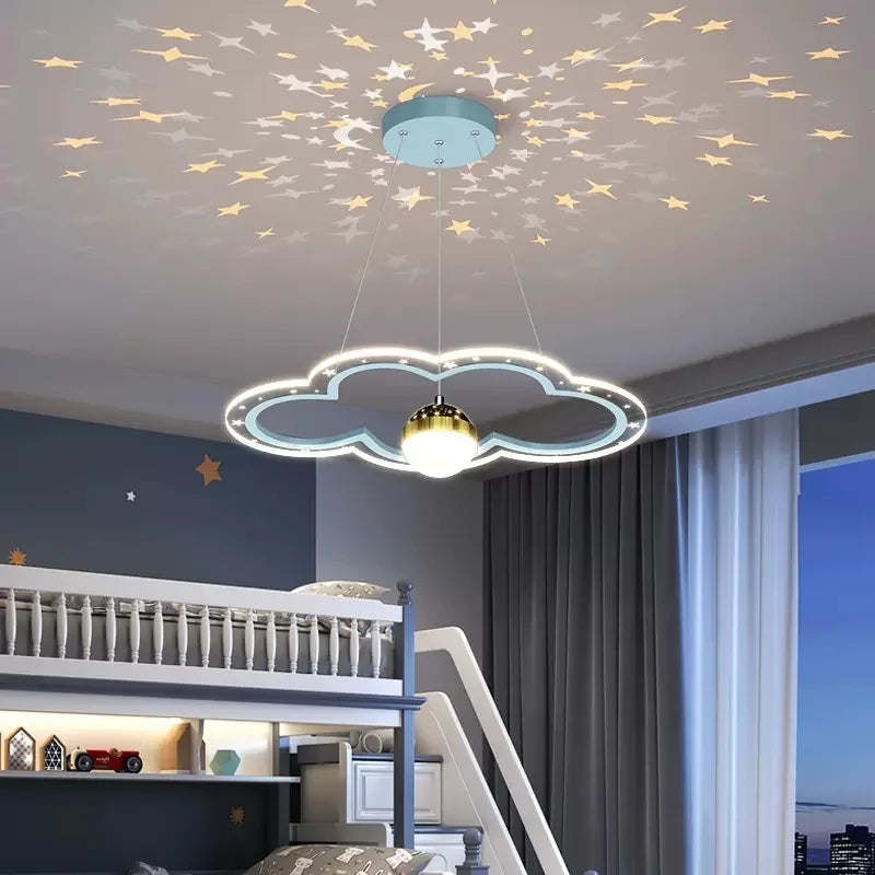 Modern star-shaped chandelier for children's decorative bedroom