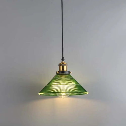 Nordic style green glass pendant light - vue 2 sur 8