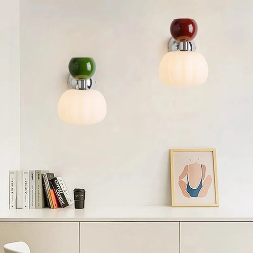 Children's pumpkin wall light up and down - vue 6 sur 8