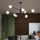 Nordic copper chandelier with creative glass and magic bean design