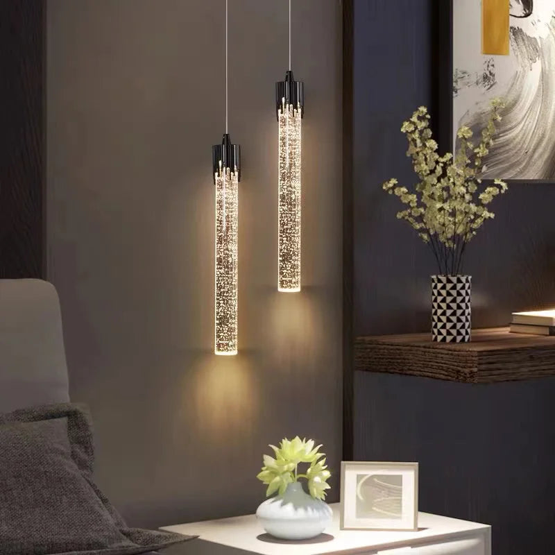 Modern LED crystal chandelier for hotel and creative bar - vue 3 sur 22