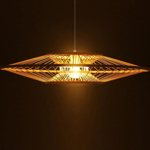 Artistic retro bamboo chandelier in Chinese style for decoration - vue 4 sur 8