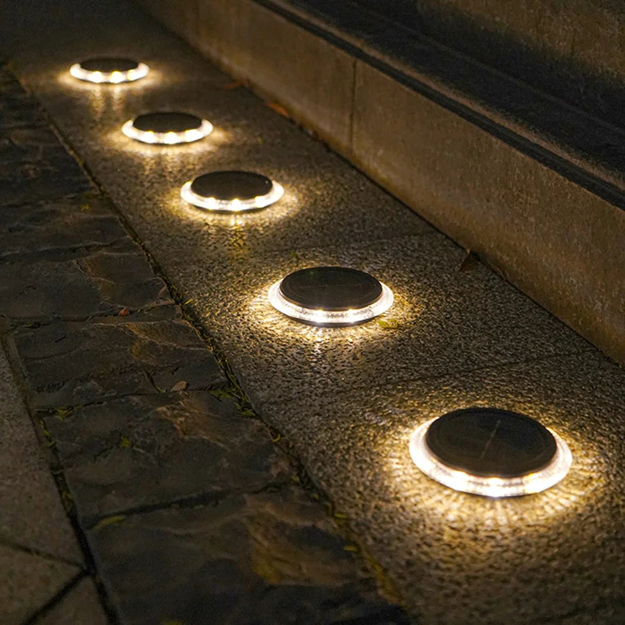 8 led solar ground light - vue 5 sur 10