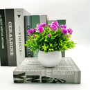Artificial potted rose flower for indoor and outdoor decoration