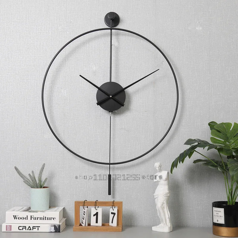 creative iron wall clock modern and elegant design