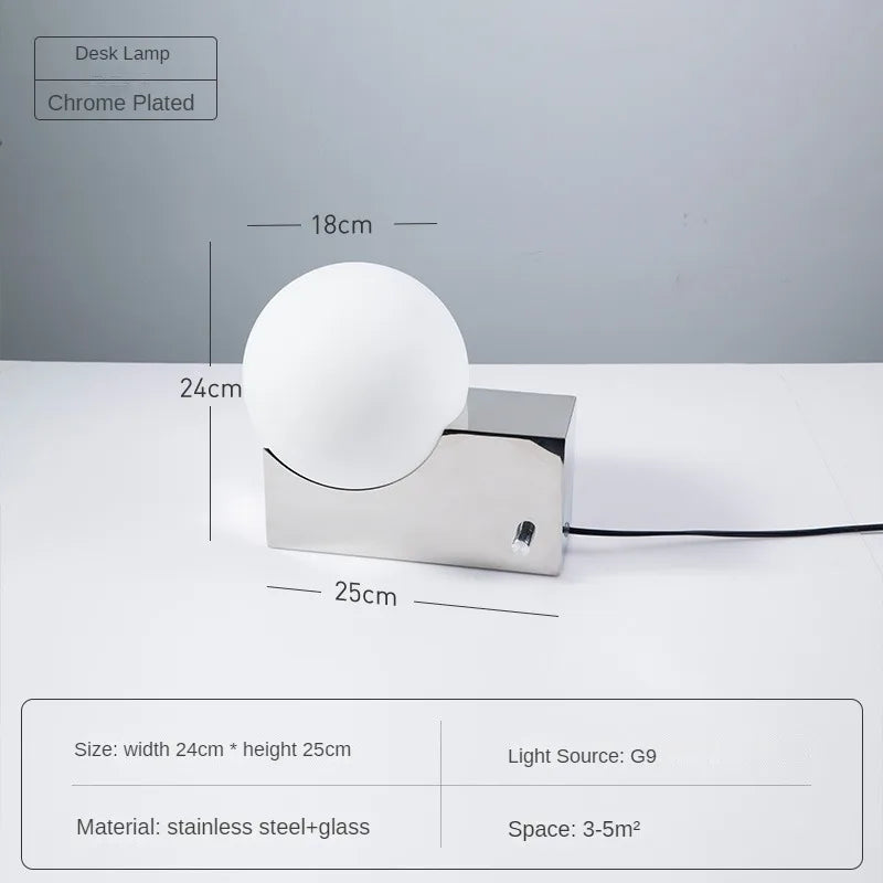 Minimalist stainless steel wall light for modern interiors - vue 9 sur 10