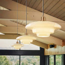 Minimalist glass chandelier for modern interior decor