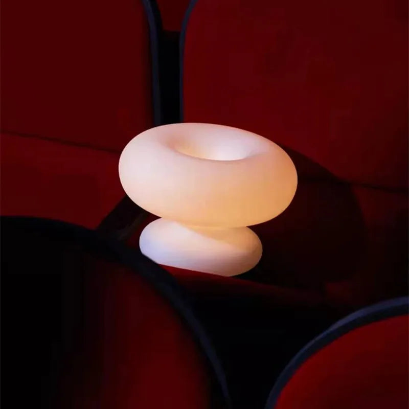 Glass mushroom table lamp for interior decoration