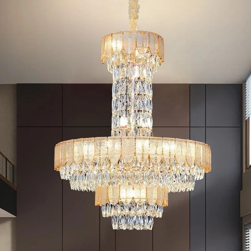 Luxury crystal chandelier for hotel and villa - vue 3 sur 24