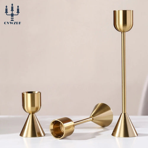 Metal candle holders for weddings, romantic decoration and parties - vue 3 sur 7