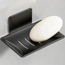 stainless steel wall-mounted soap dish with soap drainer