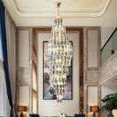 Crystal chandelier for staircases and hotel lobbies