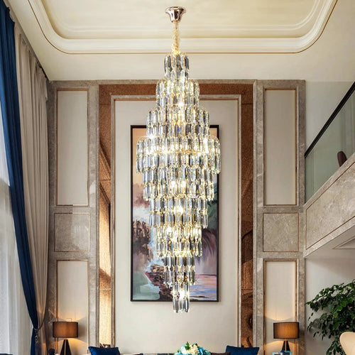 Crystal chandelier for staircases and hotel lobbies - vue 3 sur 25